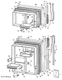 Section Diagram and Parts List for TBX19ZPARWH  General Electric Refrigerator