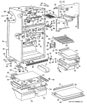 Section Diagram and Parts List for TBX19ZPARWH  General Electric Refrigerator