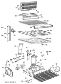 Section Diagram and Parts List for TBX19ZPARWH  General Electric Refrigerator