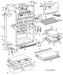 Section Diagram and Parts List for TBX18KRBRAD  General Electric Refrigerator