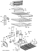 Section Diagram and Parts List for TBX18KRBRAD  General Electric Refrigerator