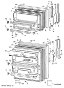 Section Diagram and Parts List for TBX21DRJRWH  General Electric Refrigerator