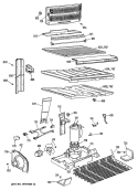 Section Diagram and Parts List for TBX21DRJRWH  General Electric Refrigerator