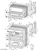 Section Diagram and Parts List for TBX18ZRJRWH  General Electric Refrigerator