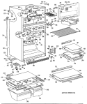 Section Diagram and Parts List for TBX18ZRJRWH  General Electric Refrigerator