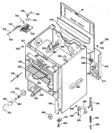 Section Diagram and Parts List for JBP55G*R3  General Electric Range