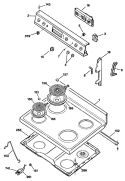 Section Diagram and Parts List for JBP25GS1  General Electric Range
