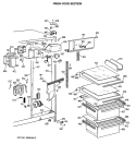FRESH FOOD SECTION Diagram and Parts List for TFG20JRSBWW  General Electric Refrigerator