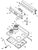 Section Diagram and Parts List for JBP55GS1  General Electric Range