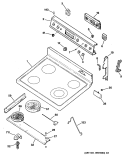 Section Diagram and Parts List for JBP75WS1  General Electric Range