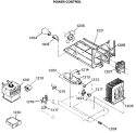 POWER CONTROL Diagram and Parts List for JGHP66GEN7  General Electric Range