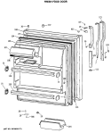 FRESH FOOD DOOR Diagram and Parts List for TBX18DASARAD  General Electric Refrigerator