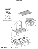 SHELF PARTS Diagram and Parts List for TBX18DASARAD  General Electric Refrigerator