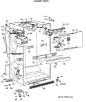 CABINET PARTS Diagram and Parts List for TBX18JASARWH  General Electric Refrigerator
