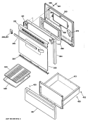 Section Diagram and Parts List for JBS16GS1  General Electric Range