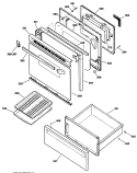 Section Diagram and Parts List for JBP65GS2AD  General Electric Range