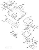 Section Diagram and Parts List for JGBP30AEV1AA  General Electric Range