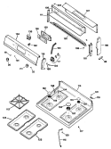 Section Diagram and Parts List for JGBP30AEV1AA  General Electric Range