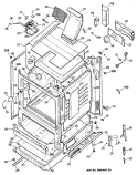 Section Diagram and Parts List for JGBP30AEV1AA  General Electric Range