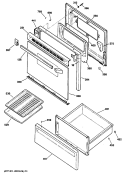 Section Diagram and Parts List for JBC17GV1  General Electric Range