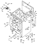 Section Diagram and Parts List for JBP75GS3WH  General Electric Range