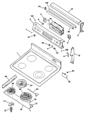 Section Diagram and Parts List for JBP79GV1  General Electric Range