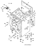 Section Diagram and Parts List for JBP79GV1  General Electric Range