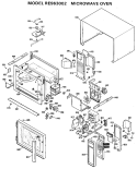 MICROWAVE OVEN Diagram and Parts List for RE963002  Hotpoint Microwave