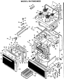 Section Diagram and Parts List for RH758G*D2  Hotpoint Range