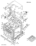UPPER OVEN Diagram and Parts List for RK747G*D2  Hotpoint Wall Oven