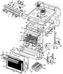 Section Diagram and Parts List for RB532G*H1  Hotpoint Range