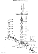 MOTOR PUMP MECHANISM Diagram and Parts List for HDA965-01  Hotpoint Dishwasher
