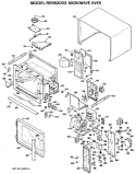 MICROWAVE OVEN Diagram and Parts List for RE962003  Hotpoint Microwave