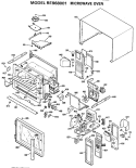 MICROWAVE OVEN Diagram and Parts List for RE968001  Hotpoint Microwave