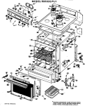 Section Diagram and Parts List for RB532G*J1  Hotpoint Range