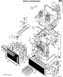 Section Diagram and Parts List for RH758G*H2  Hotpoint Range