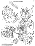 Section Diagram and Parts List for RB737*D4  Hotpoint Range