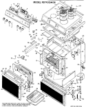 Section Diagram and Parts List for RS743G*06  Hotpoint Range