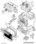 Section Diagram and Parts List for RB735G*J1  Hotpoint Range