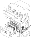 Section Diagram and Parts List for RK38*J3  Hotpoint Wall Oven