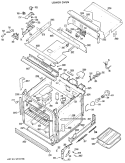 LOWER OVEN Diagram and Parts List for RK961G*J3  Hotpoint Microwave Oven Combo