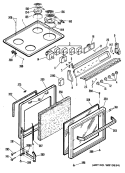 Section Diagram and Parts List for RF614GH2  Hotpoint Range