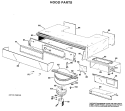 HOOD PARTS Diagram and Parts List for RH758G*J1  Hotpoint Range