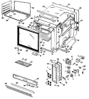 Section Diagram and Parts List for RH758G*J1  Hotpoint Range