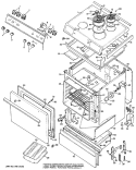 Section Diagram and Parts List for RS42*J1  Hotpoint Range