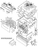 Section Diagram and Parts List for RS46*J1  Hotpoint Range
