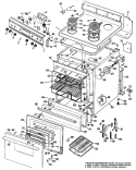 Section Diagram and Parts List for RB536*JX  Hotpoint Range