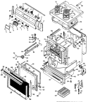 Section Diagram and Parts List for RB735G*J2  Hotpoint Range