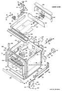 LOWER OVEN Diagram and Parts List for RK777G*J2  Hotpoint Wall Oven