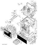 Section Diagram and Parts List for RH758G*J2  Hotpoint Range